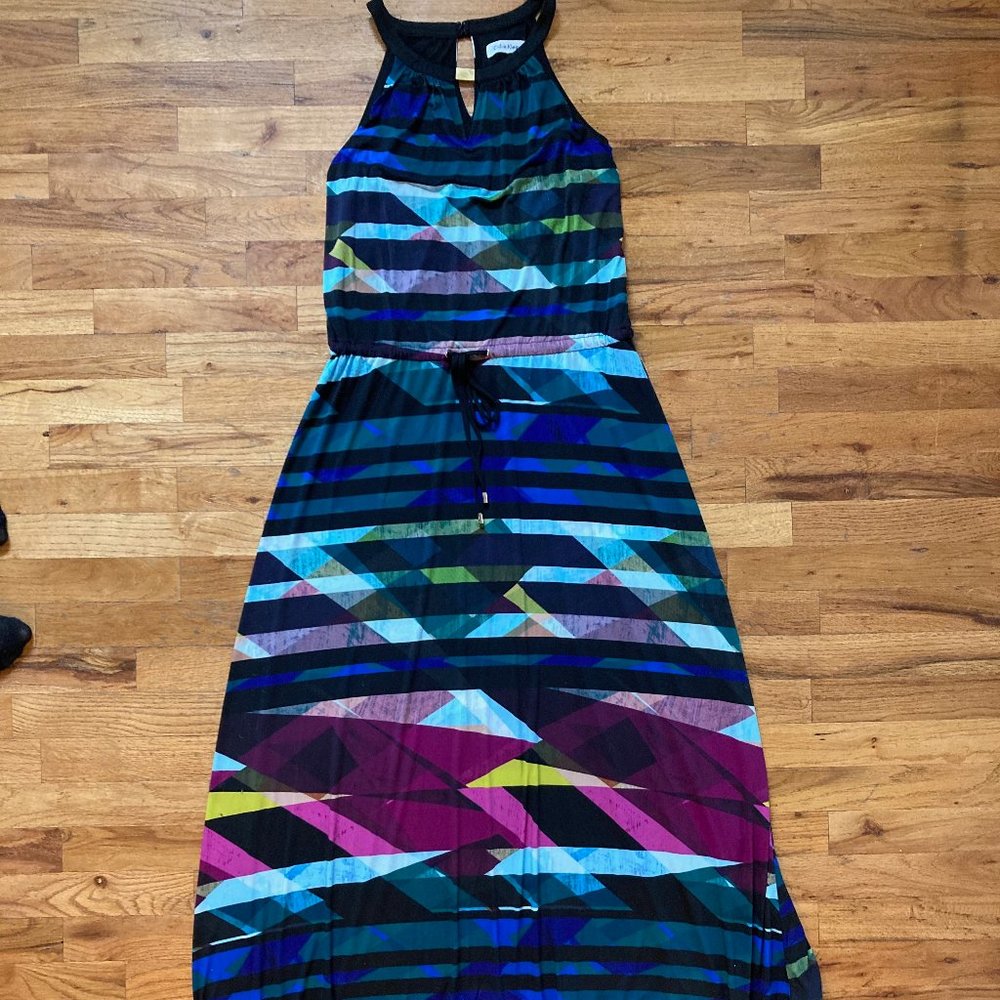 SOLD Calvin Klein - Geometric Maxi Dress - M